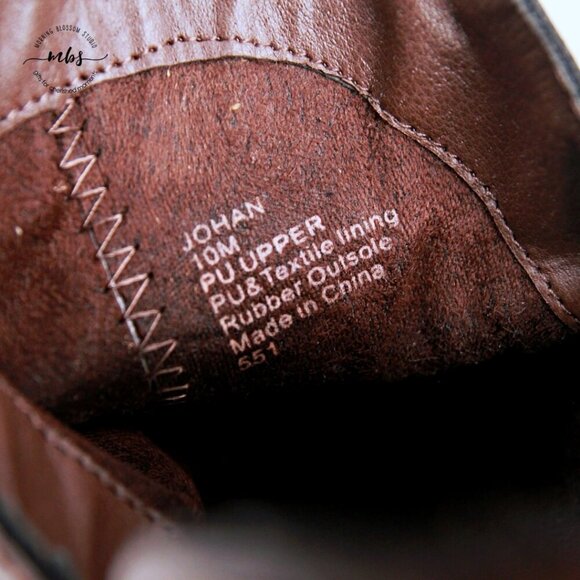 Steve Madden Johan Faux Leather Ankle Booties Brown Women 10 - Picture 13 of 13